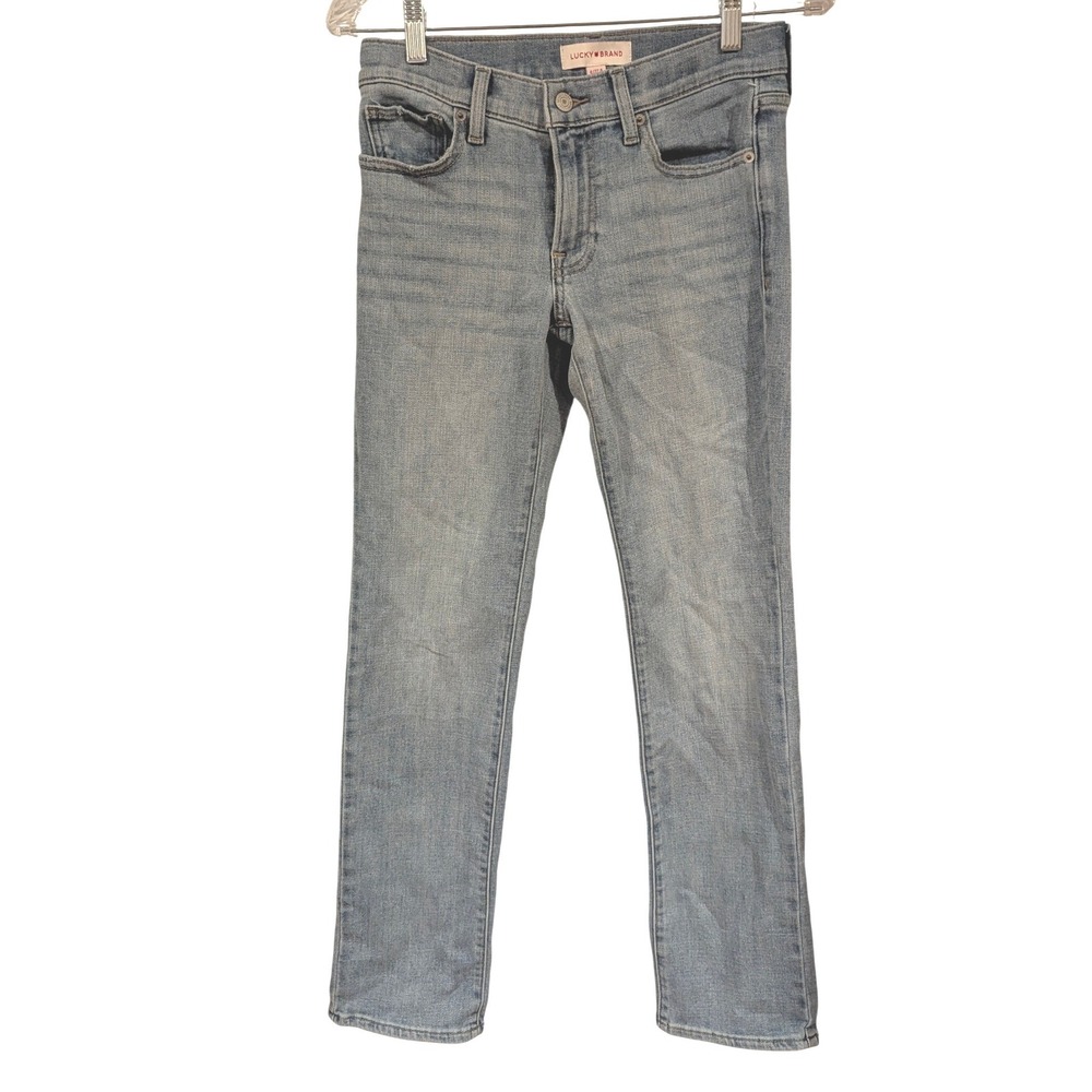 Lucky Brand Sweet Mid Rise Straight Jeans 4/27 Light Blue Wash Denim Classic